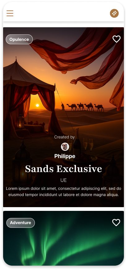 Home feed · Sands Exclusive